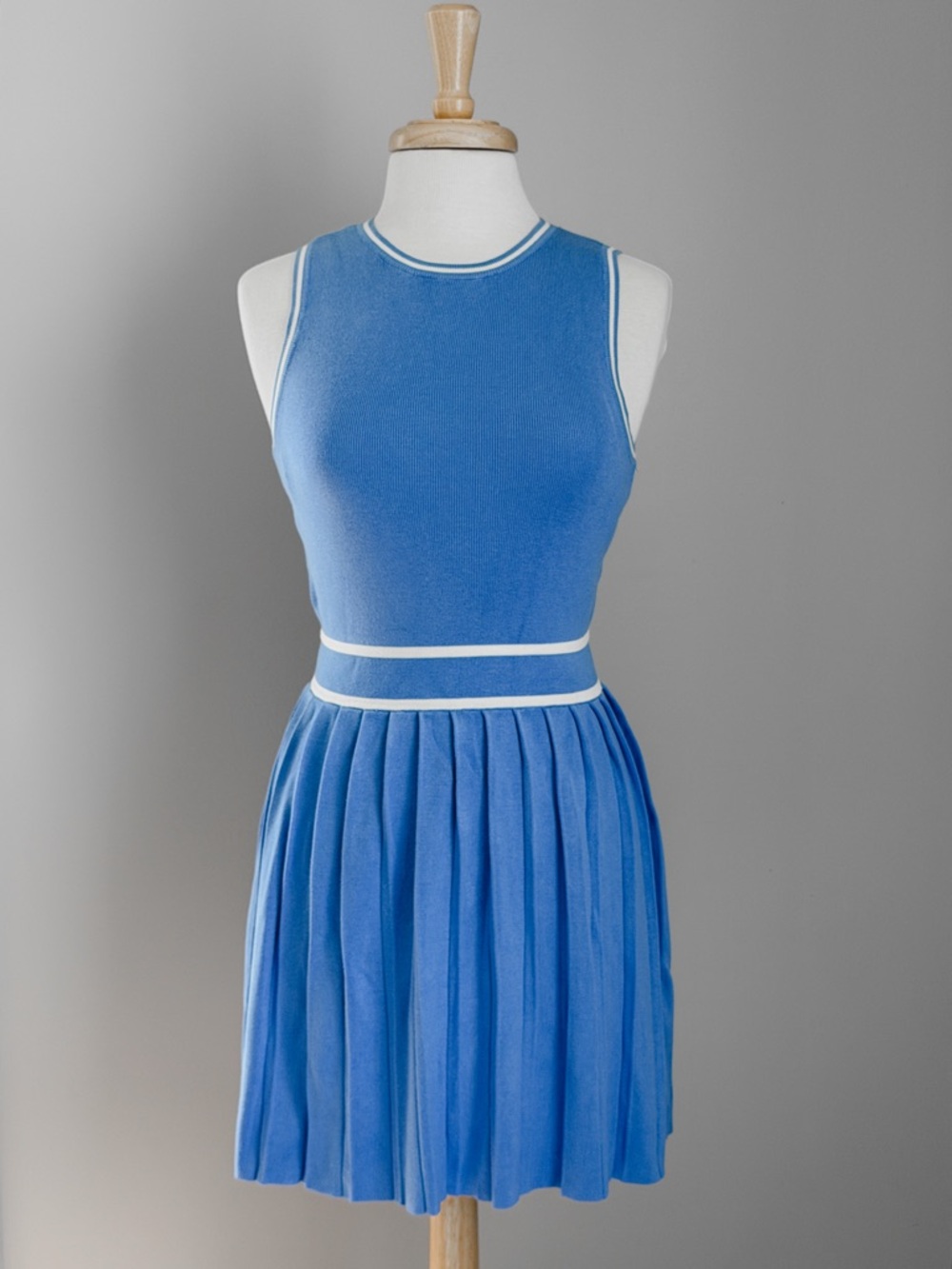 Abercrombie Blue Knit Preppy Tennis Dress Pleated Skirt